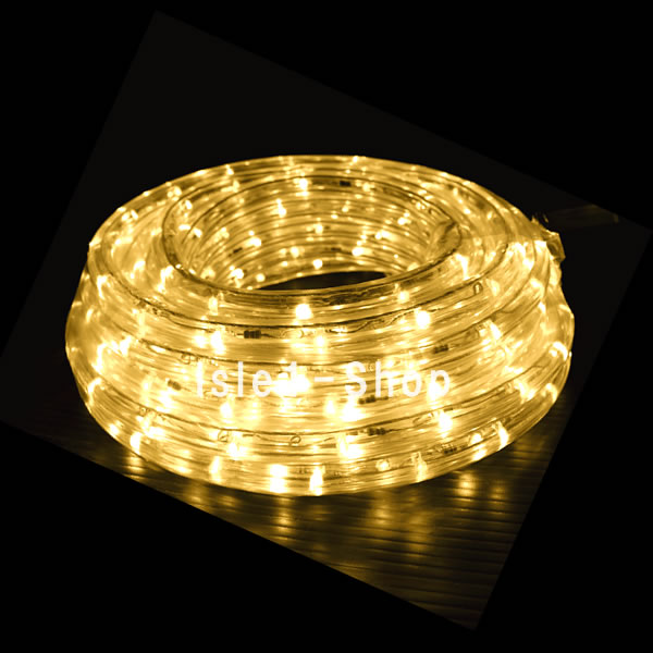 LEDチューブライト（ロープライト）10ｍ（シャンパンゴールド)×3本セット＆点滅コントローラ